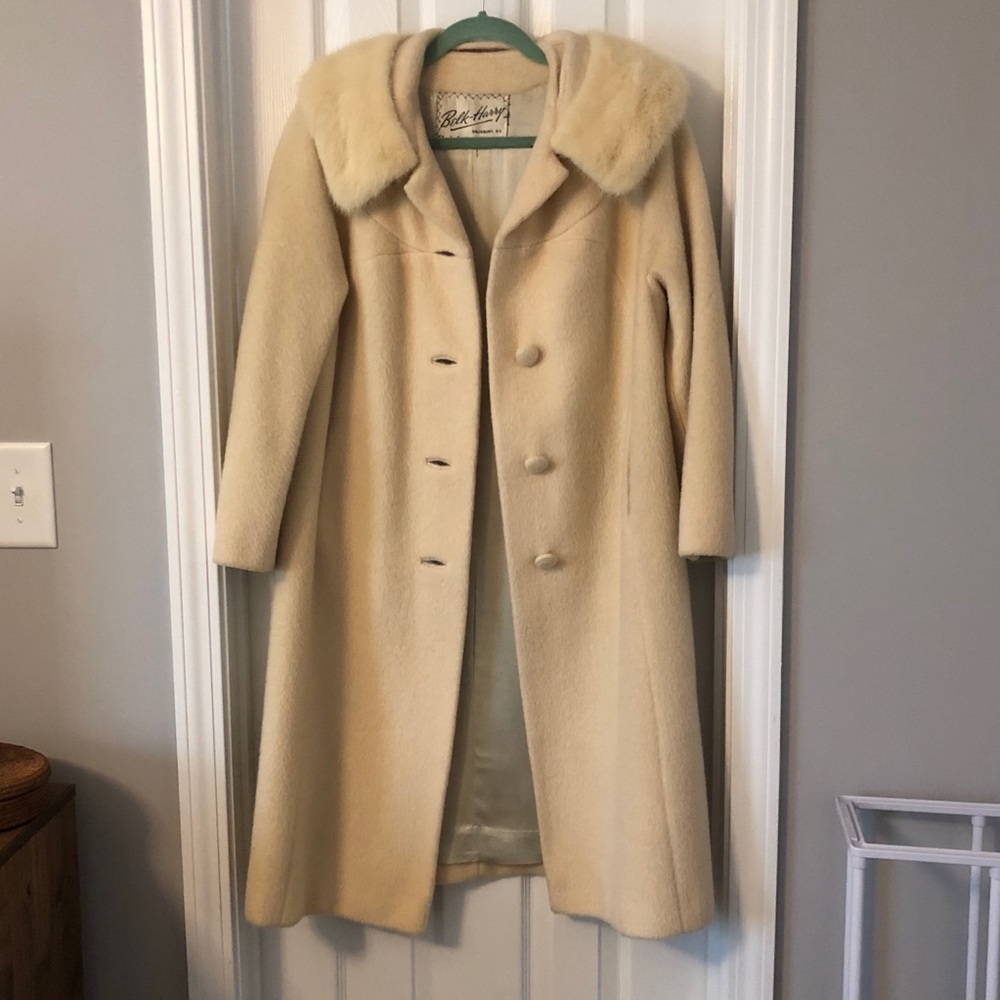 Cream colored vintage coat